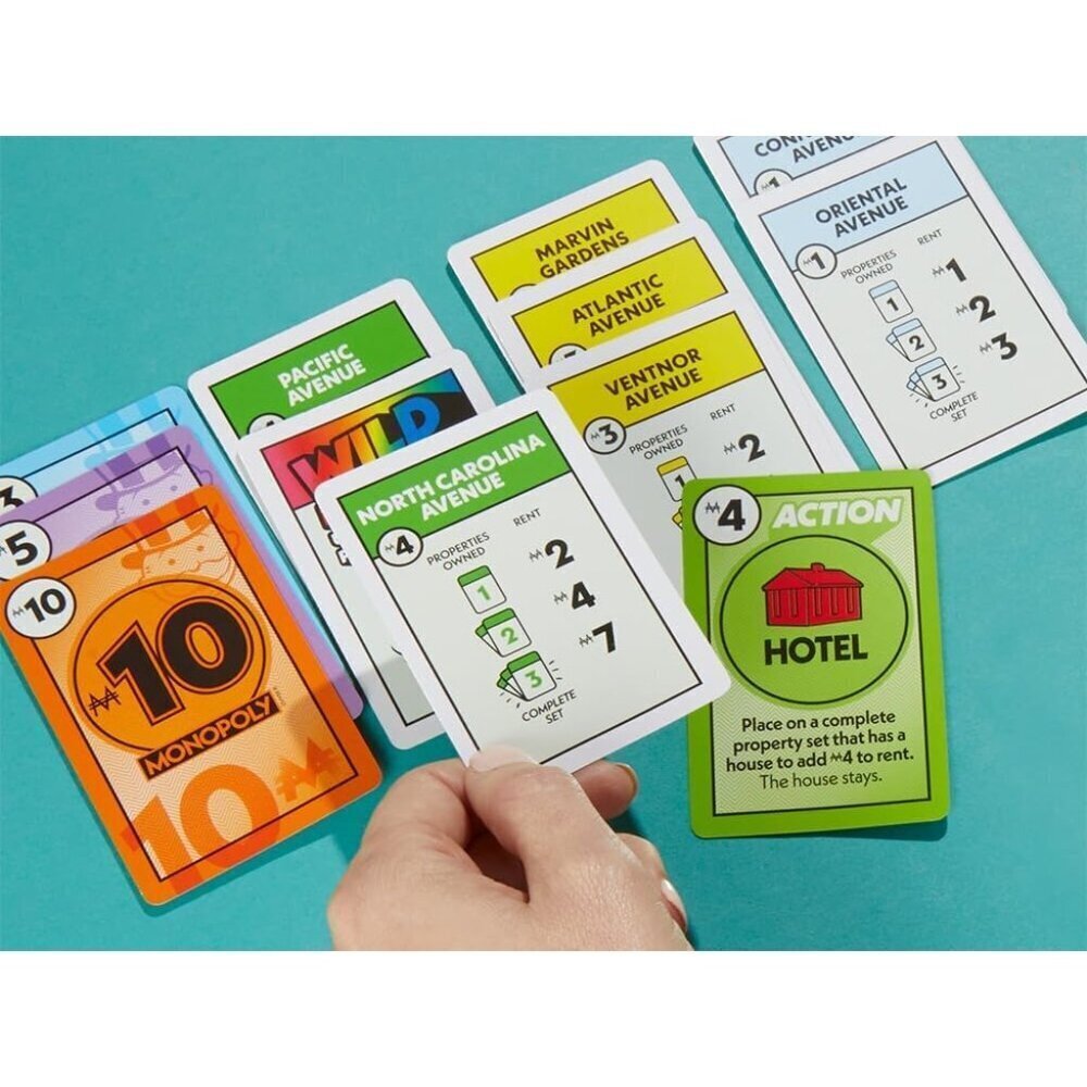 Monopoly Deal Travel Game Fast Fun & Strategic Card Game for Families Kids - Picture 2 of 5